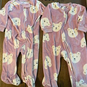 6m Carters Velour Material Purple Bear Sleep and Play